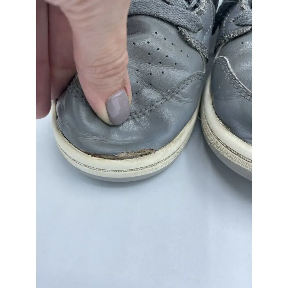 Nike Air Jordan 1 Mid Cool Grey Boys Girls Kids Youth Sneakers Shoes Size 3Y